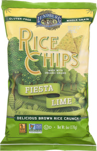 LUNDBERG: Rice Chips Fiesta Lime, 6 Oz