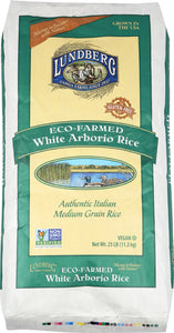 LUNDBERG FAMILY FARMS: White Arborio Rice, 25 lb