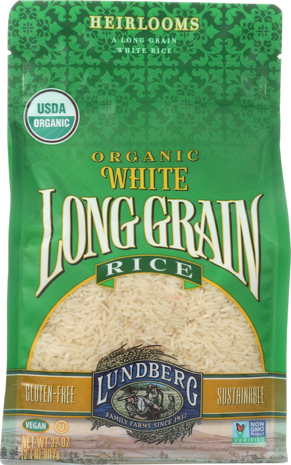 LUNDBERG: Organic White Long Grain Rice, 32 oz