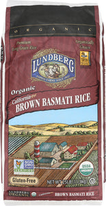 LUNDBERG: Organic California Brown Basmati Rice, 25 lb