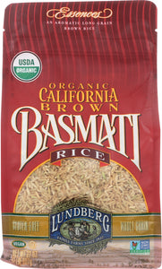 LUNDBERG: Organic California Brown Basmati Rice, 2 lb