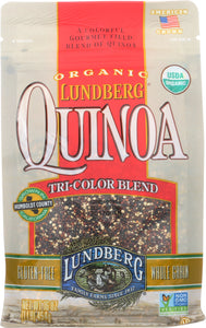 LUNDBERG: Organic Tri-Color Blend Quinoa, 1 lb