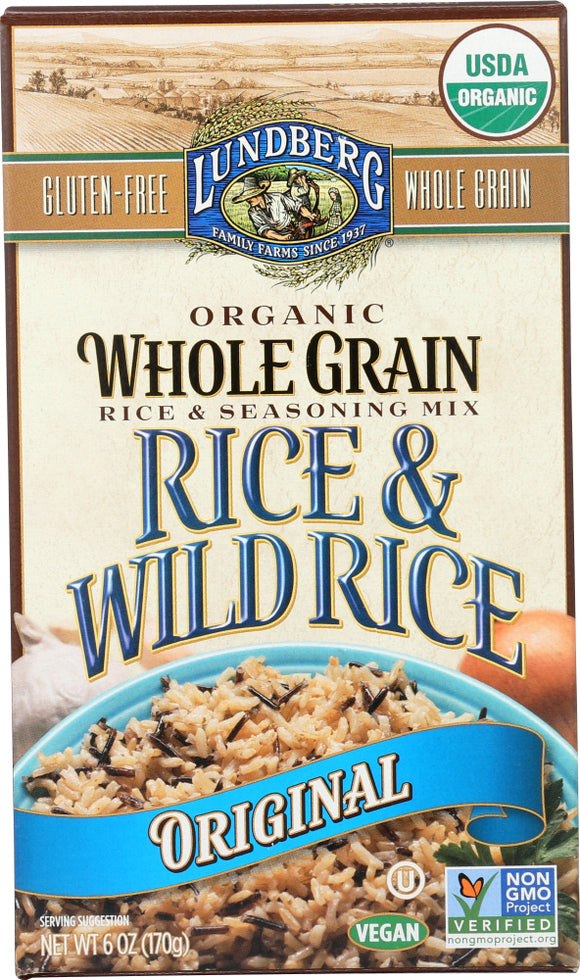 LUNDBERG: Organic Whole Grain Rice and Wild Rice Original, 6 Oz