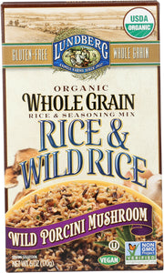 LUNDBERG: Organic Whole Grain Rice and Wild Rice Wild Porcini Mushroom, 6 oz