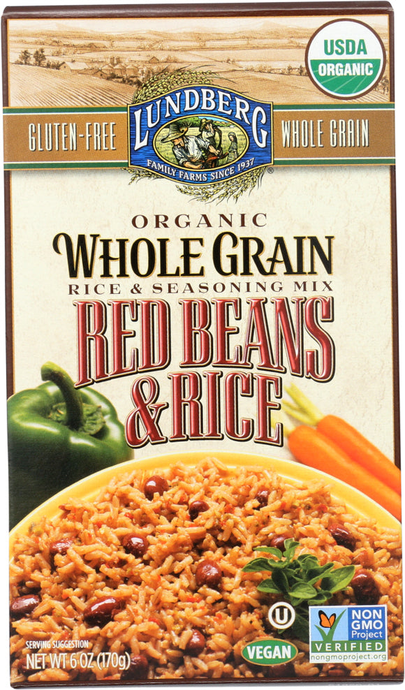 LUNDBERG: Organic Whole Grain Rice and Seasoning Mix Red Beans and Rice, 6 oz