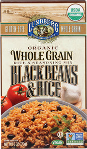 LUNDBERG: Organic Whole Grain Black Beans and Rice, 6 oz