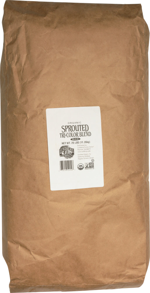 LUNDBERG: Organic Sprouted Tri Color Rice, 25 lb