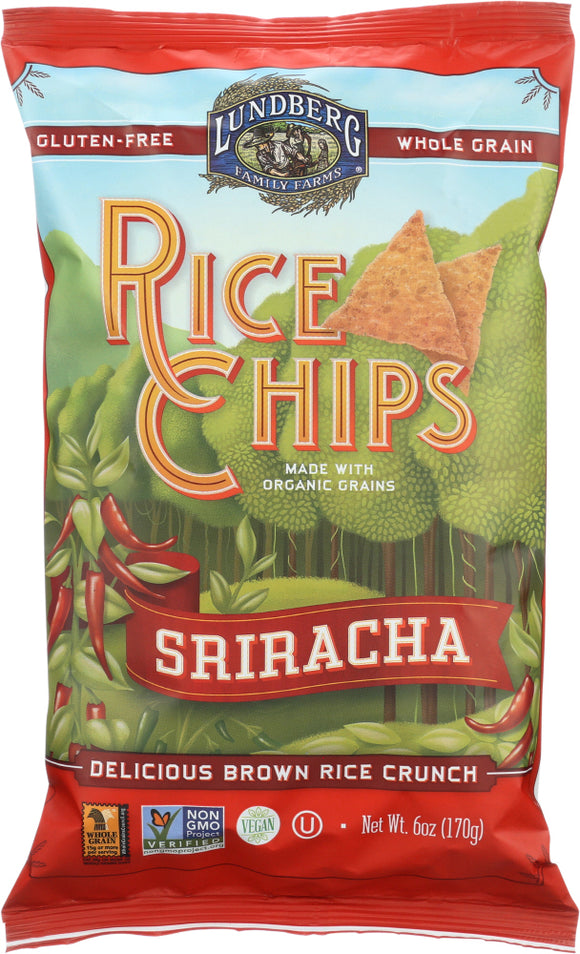 LUNDBERG: Sriracha Rice Chips, 6 oz