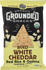 LUNDBERG: Red Rice & Quinoa Aged White Cheddar Chips, 5.5 oz