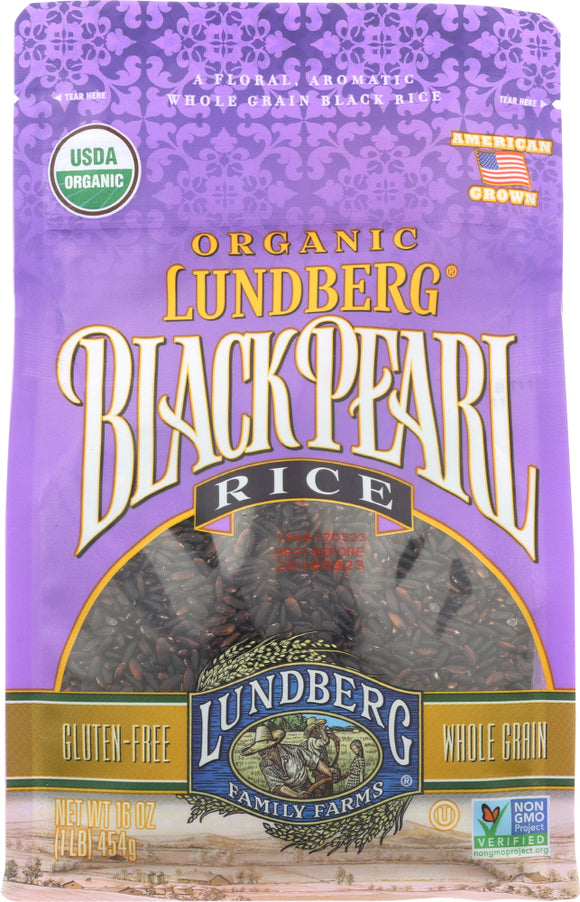 LUNDBERG: Organic Black Pearl Rice, 1 lb