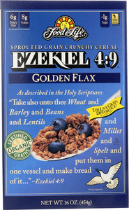 FOOD FOR LIFE: Ezekiel 4:9 Sprouted Grain Cereal Golden Flax, 16 oz