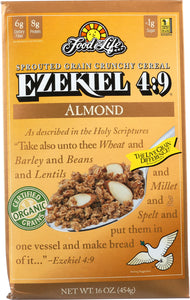 FOOD FOR LIFE: Ezekiel 4:9 Sprouted Grain Cereal Almond, 16 oz