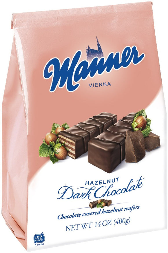 MANNER: Chocolate Covered Hazelnut Wafers Mignon, 14 oz