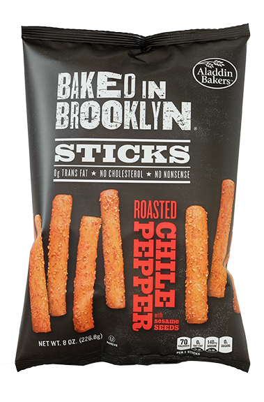 BAKED IN BROOKLYN: Roasted Chile Pepper with Sesame Seeds Sticks, 8 oz