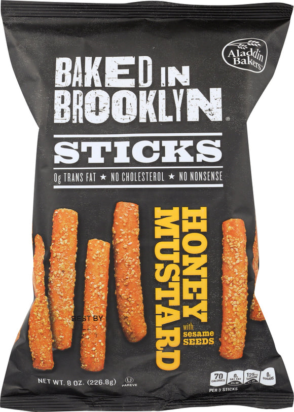 BAKED IN BROOKLYN: Honey Mustard with Sesame Seeds Snack Stick, 8 oz