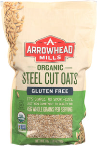 ARROWHEAD MILLS: Steel Cut Oats Hot Cereal Gluten Free, 24 oz