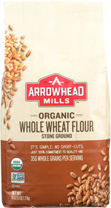 ARROWHEAD MILLS: Organic Stone Ground Whole Wheat Flour, 5 lb