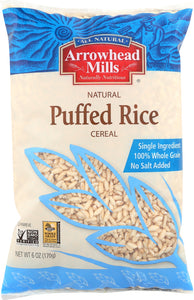 ARROWHEAD MILLS: Natural Puffed Rice Cereal, 6 oz