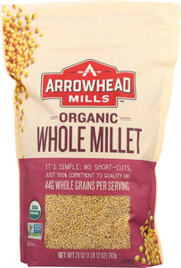 ARROWHEAD MILLS: Organic Whole Millet, 28 oz