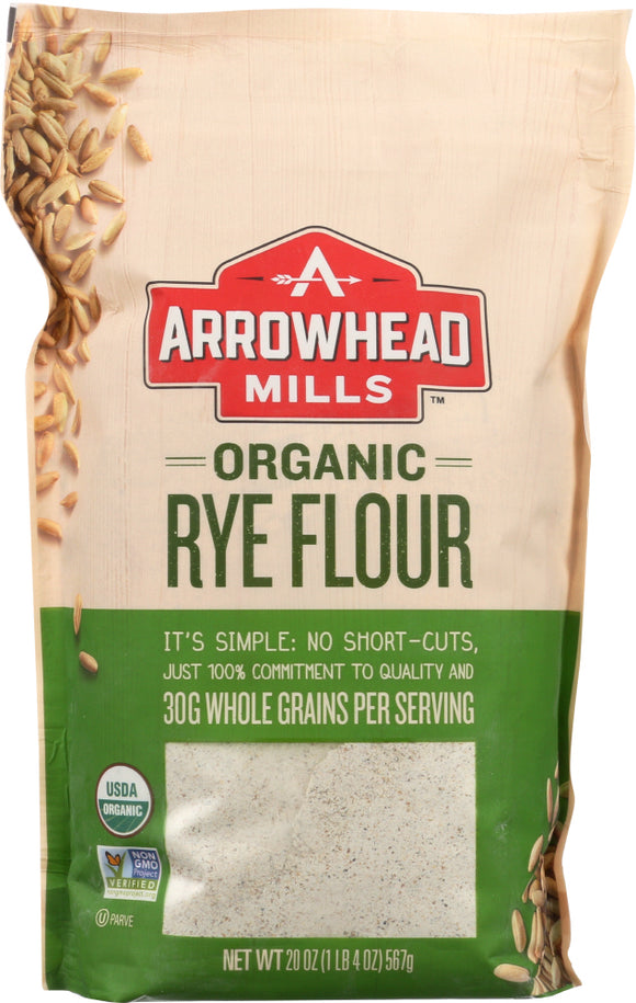 ARROWHEAD MILLS: Flour Rye Organic, 20 oz