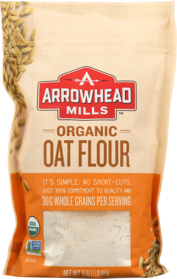ARROWHEAD MILLS: Flour Oat Organic, 16 oz