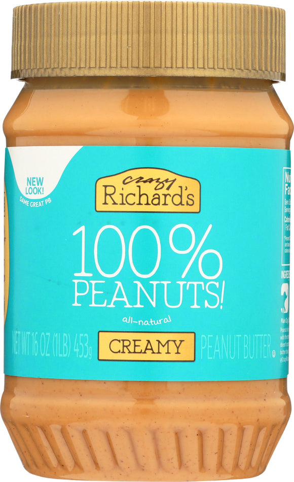 CRAZY RICHARD: Peanut Butter Creamy, 16 oz