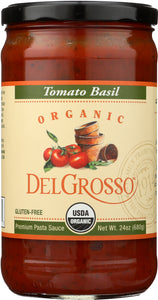 DELGROSSO: Organic Tomato Basil Pasta Sauce, 24 oz