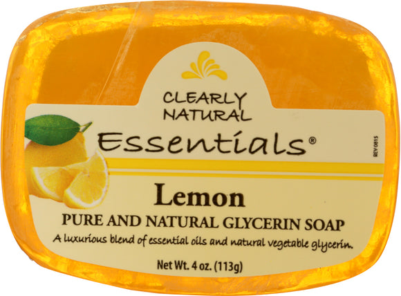 CLEARLY NATURAL: Lemon Pure And Natural Glycerine Soap, 4 oz