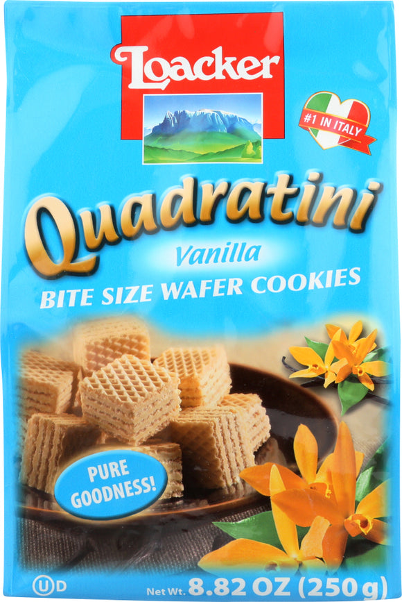 LOACKER: Quadratini Vanilla Wafer Cookies, 8.82 Oz