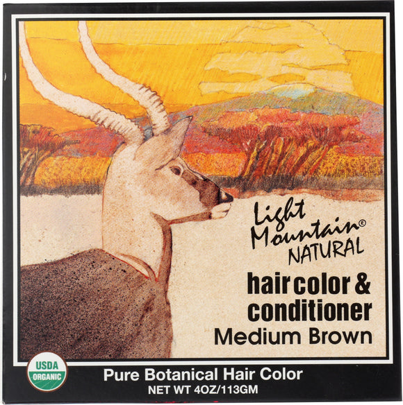 LIGHT MOUNTAIN: Natural Hair Color & Conditioner Medium Brown, 4 oz