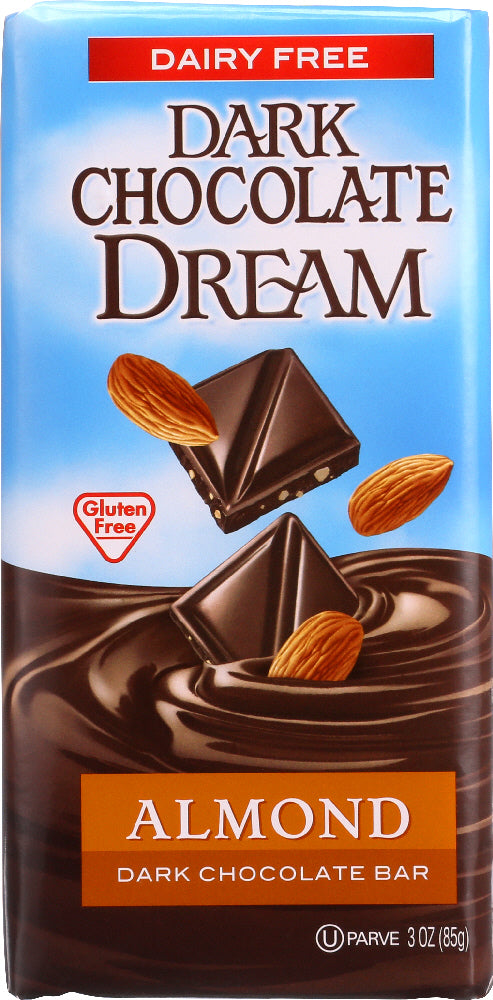 DREAM: Dark Chocolate Bar Almond, 3 oz