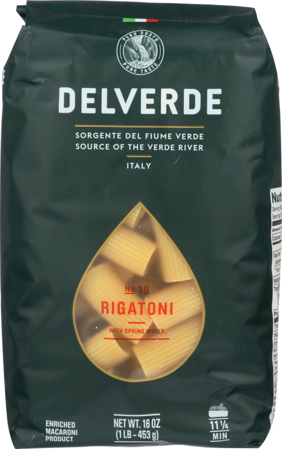 DEL VERDE: Rigatoni Pasta Box, 16 oz