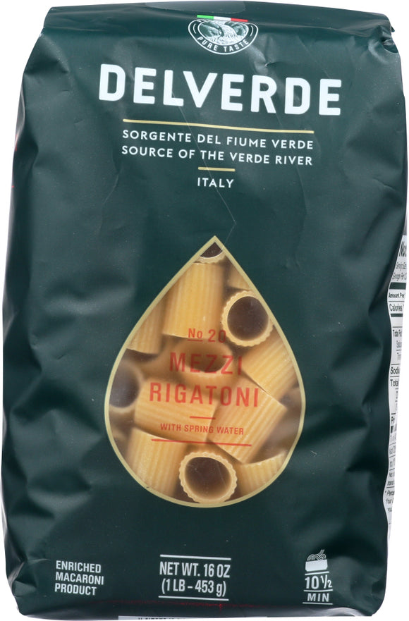 DEL VERDE: Mezzi Rigatoni, 16oz