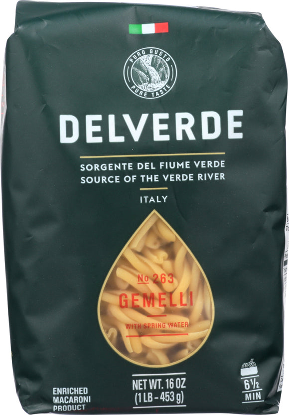 DEL VERDE: Gemelli Pasta, 16oz