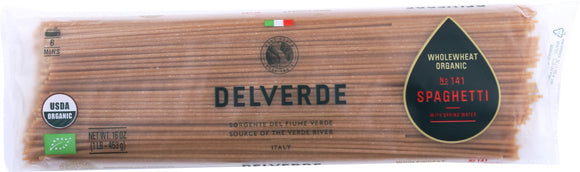DEL VERDE: Whole Wheat Pasta Spaghetti, 16oz