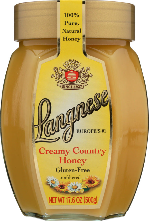 LANGNESE: Creamy Country Honey, 17.6 oz