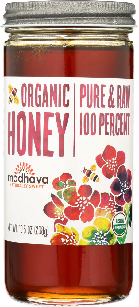 MADHAVA HONEY: Organic Raw Honey, 10.5 oz