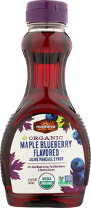 MADHAVA: Organic Blueberry Agave Pancake Syrup, 11.75 oz