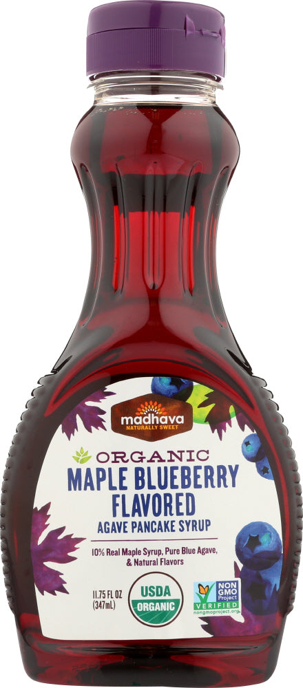 MADHAVA: Organic Blueberry Agave Pancake Syrup, 11.75 oz