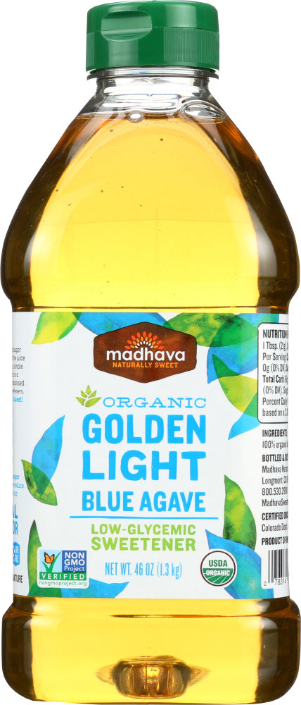 MADHAVA: Organic Golden Light Blue Agave, 46 oz