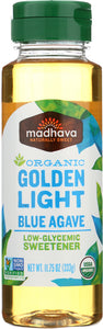 MADHAVA: Organic Golden Light Blue Agave Nectar, 11.75 oz