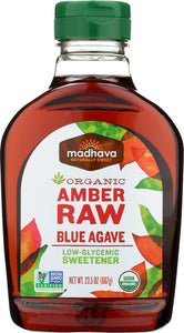 MADHAVA: Organic Amber Raw Blue Agave, 23.5 oz