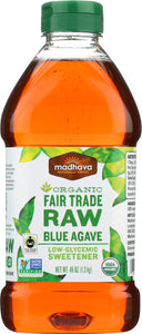 MADHAVA: Organic Fair Trade Raw Blue Agave, 46 oz