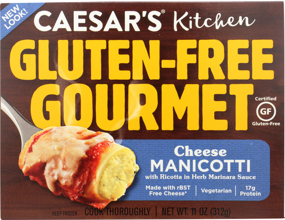 CAESARS: Pasta Gluten Free Manicotti with Cheese in Marinara Sauce, 11 oz