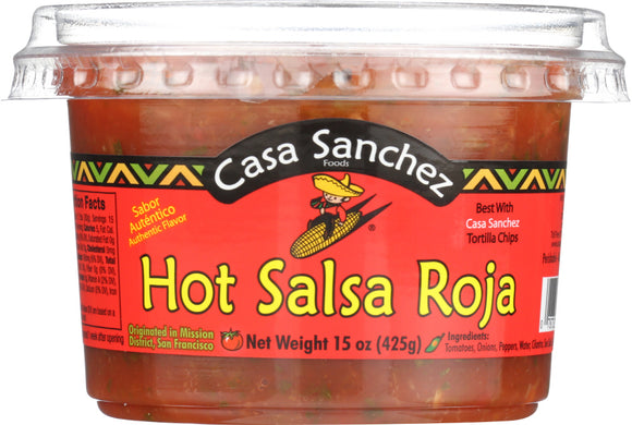 CASA SANCHEZ FOODS: Hot Salsa Roja, 15 oz