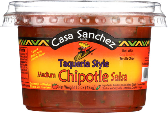 CASA SANCHEZ FOODS: Taqueria Chipotle Salsa, 15 oz