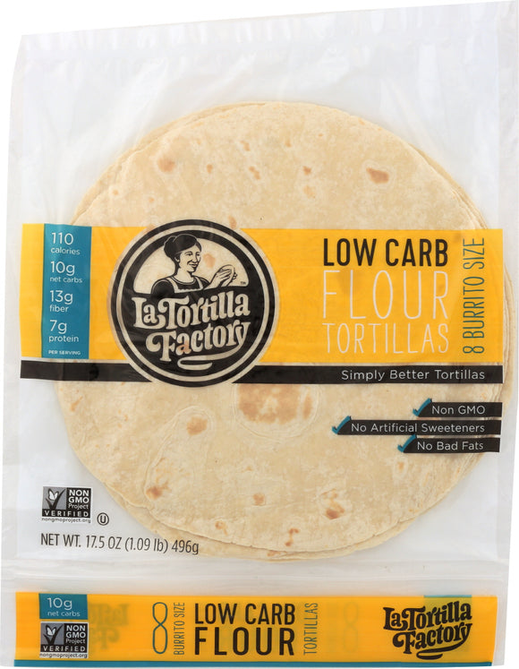 LA TORTILLA FACTORY: Low Carb Flour Tortillas 17.5 Oz