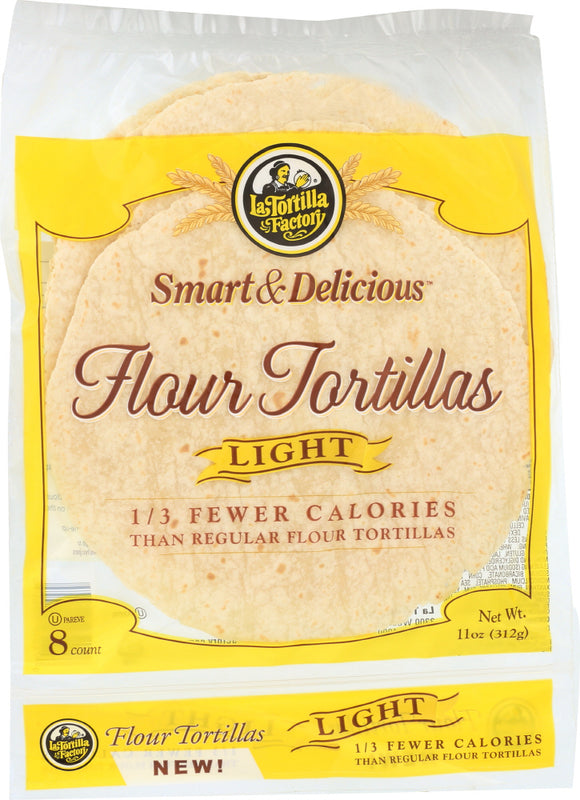LA TORTILLA FACTORY: Light Flour Tortillas 11 Oz