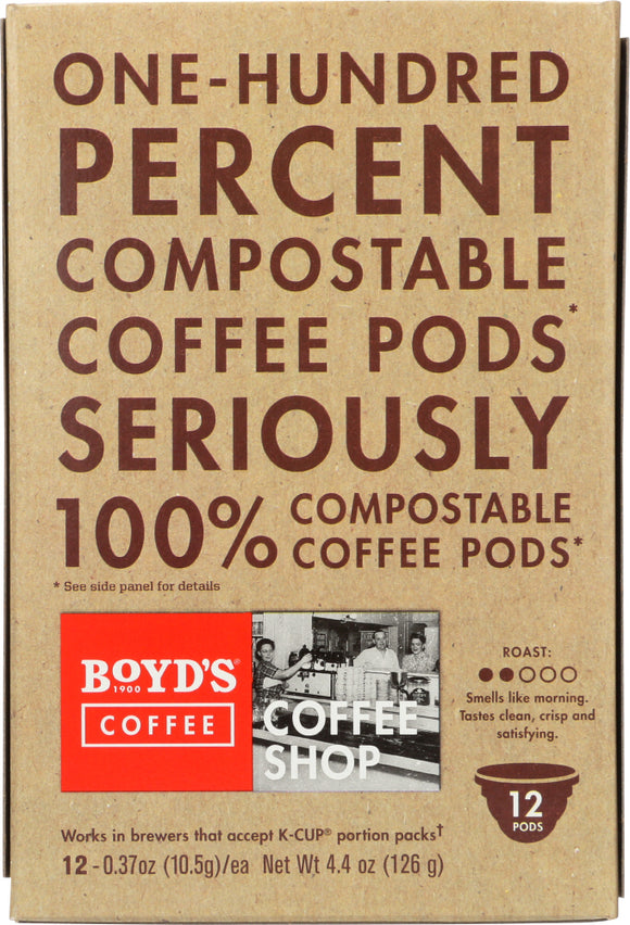 BOYDS: Coffee Shop Single Cups, 12 pcs