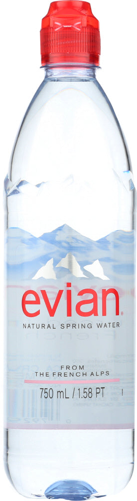 EVIAN: Natural Spring Water Sport Cap, 25.4 oz